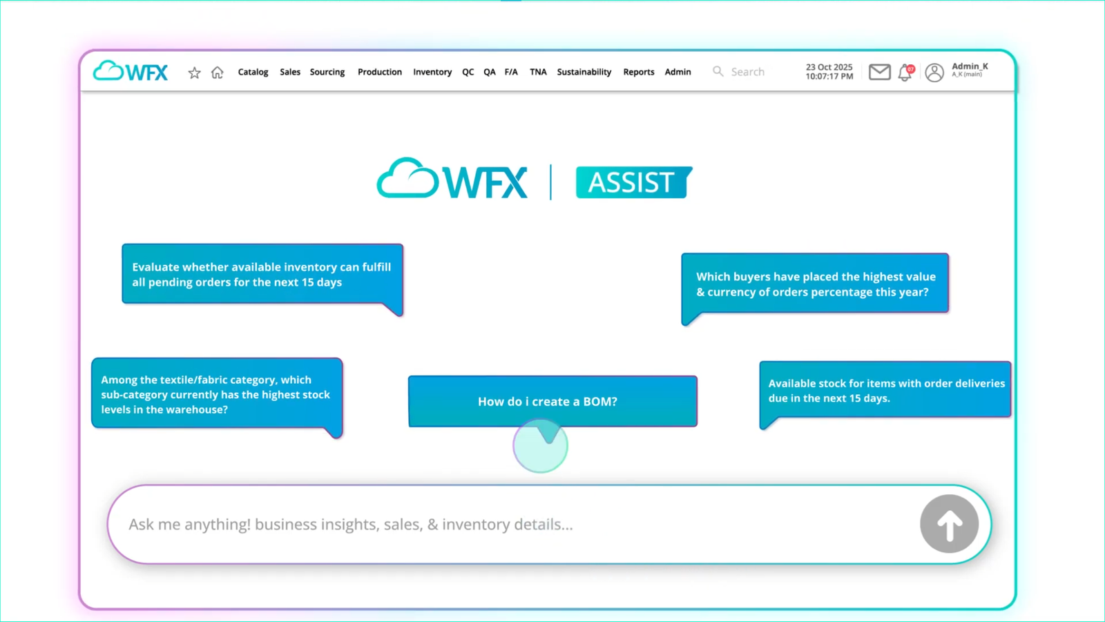 WFX AI assist product video thumbnail